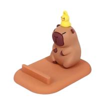 Bonito capivara telefone titular, celular stand, brinquedo criativo, mesa ornamento Bonito capivara telefone titular, celular stand, brinquedo criativo, mesa ornamento
