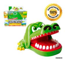 Bonito Crocodilo Boca Dentista Verde Mordida Dedo Jogo educativo