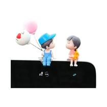Bonito Dos Desenhos Animados Casais Figura De Ação Ornamentos Do Carro Balão Estatuetas Auto