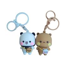 Bonito Dos Desenhos Animados Panda Urso Boneca Chaveiro Mochila Pingente Casal Presentes 2 Peças