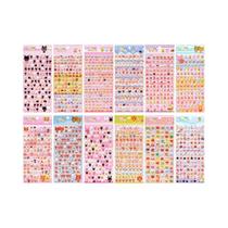 Bonito mini animal estereoscópico 3D bolha adesivo diário adesivo decoração papelaria adesivos