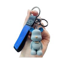 Bonito Pvc Laço Urso Chaveiro Kawaii Dos Desenhos Animados Animal Saco Pingente Chaveiro Do Carro