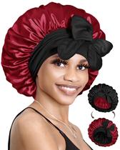 Bonnet de dormir BONNET QUEEN Silk para mulheres com cabelos encaracolados Bonnet de dormir BONNET QUEEN Silk para mulheres com cabelos encaracolados