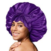Bonnet de seda BONNET QUEEN para mulheres que dormem, roxo Bonnet de seda BONNET QUEEN para mulheres que dormem, roxo
