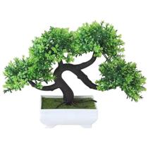 Bonsai permanente em vaso branco 15x20x5 - IMPORIENTE
