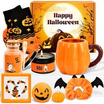 Boo Basket Stuffers YGRSH para mulheres com caneca de abóbora e meias