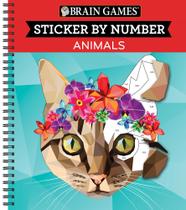 Book Brain Games - Adesivo por número: Animais (28 imagens)