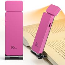 Book Light 86lux Luzes de leitura recarregáveis rosa choque
