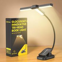 Book Light Glocusent Tri-Head 3 cores e 5 níveis de brilho