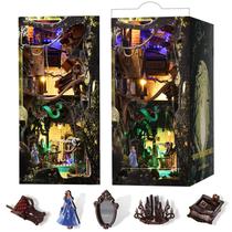 Book Nook Kit MiniCity DIY Bookend Inserção de estante de livros com LED