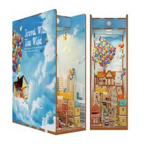 Book Nook Kit Tonecheer DIY Estante de livros Decoração de biblioteca