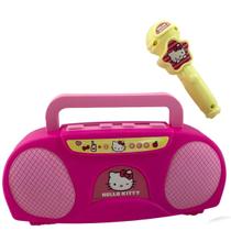 Boom Box Infantil Karaoke Hello Kitty com Microfone -Candide