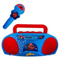 Boom Box Infantil Karaoke Homem-Aranha com Microfone-Candide
