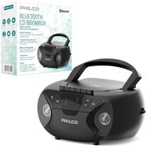 Boombox Bluetooth portátil Philco com leitor de CD/cassete Boombox Bluetooth portátil Philco com leitor de CD/cassete