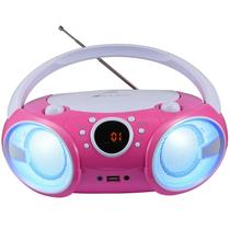 Boombox Leitor de CD Singing Wood 030BTL com Bluetooth - Rosa