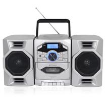 Boombox Portátil Emerson Reproductor de CD y Cassette Radio AM/FM