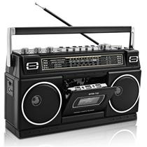 Boombox Retrô WISCENT Anos 80 com Tocador de Fita Cassete Bluetooth USB