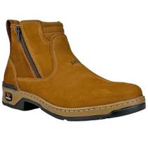 Boot Botina Masculina Bico Redonda Com Ziper - Zebu