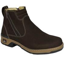 Boot Botina Masculina Bico Redonda Com Ziper - Zebu