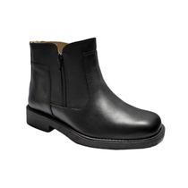 Boot Dipero Masculino em Couro com Fecho Duplo Preto