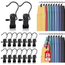 Boot Hangers Clips Besslly for Closet, pacote com 36 unidades pretas