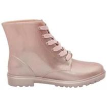 Boot Infantil Molekinha Cano Alto Com Cadarço Rosa