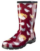 Boot Sloggers Chickens Barn Red Waterproof Mid-Calf Tamanho 6 Boot Sloggers Chickens Barn Red Waterproof Mid-Calf Tamanho 6
