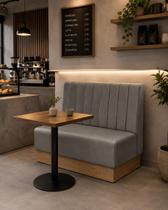 Booth Lugano Premium Design Moderno Luxo - CORANO Cor:CinzaTamanho:1,20m