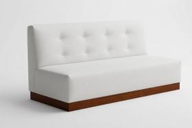Booth Sevilha Premium Design Moderno Luxo - CORANO Cor:BrancoTamanho:120