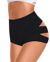 Booty Shorts BOUFOR High Waisted Yoga Gym Scrunch Butt Black