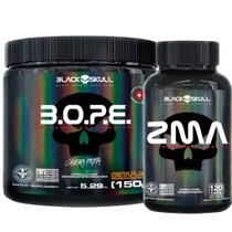 Bope Pré Treino 150g + Zma 120 Caps Black Skull