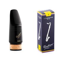Boquilha para clarinete baixo Vandoren CM344 B45 com palheta CR123 Boquilha para clarinete baixo Vandoren CM344 B45 com palheta CR123