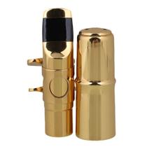 Boquilha para saxofone soprano Yibuy 7 em latão dourado Boquilha para saxofone soprano Yibuy 7 em latão dourado