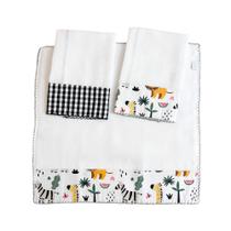 Boquinha Fralda 3 Peças Barrado - Selva