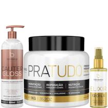 Borabella Cauter 500ml + Máscara Pratudo 1kg + Elixir 60ml Borabella Cauter 500ml + Máscara Pratudo 1kg + Elixir 60ml
