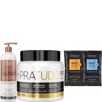 Borabella Cauter Gloss 500ml + Máscara Pratudo 1kg Borabella Cauter Gloss 500ml + Máscara Pratudo 1kg
