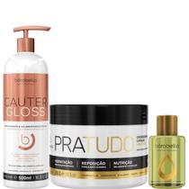 Borabella Cauter Gloss 500ml + Pratudo 300g + Óleo Argan 7ml