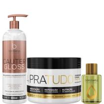 Borabella Cauter Gloss 500ml + Pratudo 300g + Óleo Argan 7ml