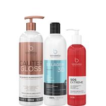 Borabella Cauter Gloss 500ml + Selagem 3D 350ml + SOS 240ml