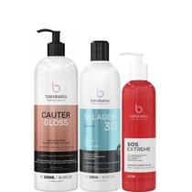 Borabella Cauter Gloss 500ml + Selagem 3D 350ml + SOS 240ml Borabella Cauter Gloss 500ml + Selagem 3D 350ml + SOS 240ml