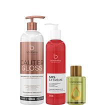 Borabella Cauter Gloss 500ml + SOS 240ml + Óleo Argan 7ml Borabella Cauter Gloss 500ml + SOS 240ml + Óleo Argan 7ml