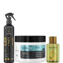 Borabella Fluido Brush 300ml + Bóratx 300g + Óleo Argan 7ml
