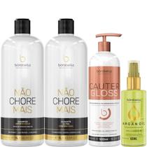Borabella Kit Não Chore 1L + Cauter 500ml + Argan 60ml Borabella Kit Não Chore 1L + Cauter 500ml + Argan 60ml