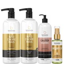 Borabella Kit Não Chore 1L + Cauter 500ml + Argan 60ml Borabella Kit Não Chore 1L + Cauter 500ml + Argan 60ml