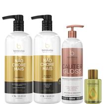 Borabella Kit Não Chore 1L + Cauter 500ml + Argan 7ml Borabella Kit Não Chore 1L + Cauter 500ml + Argan 7ml