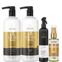 Borabella Kit Não Chore 1L + Fluido 300ml + Argan 60ml Borabella Kit Não Chore 1L + Fluido 300ml + Argan 60ml