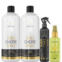 Borabella Kit Não Chore 1L + Fluido 300ml + Argan 60ml