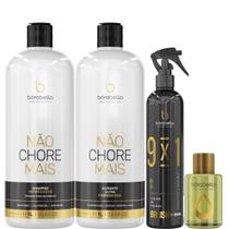 Borabella Kit Não Chore 1L + Fluido 300ml + Argan 7ml