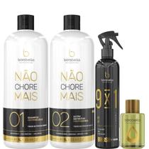 Borabella Kit Não Chore 1L + Fluido 300ml + Argan 7ml