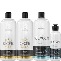 Borabella Kit Não Chore 2x1L + Selagem 3D 1 Litro + 90ml